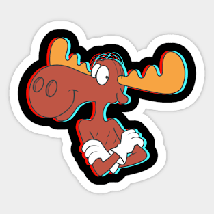 Bullwinkle 3D - Rocky & Bullwinkle Sticker